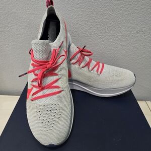 Nike Zoom Fly Flyknit Bright Crimson Platinum Men Shoes AR4561-044 Size 9.5